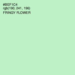#BEF1C4 - Fringy Flower Color Image